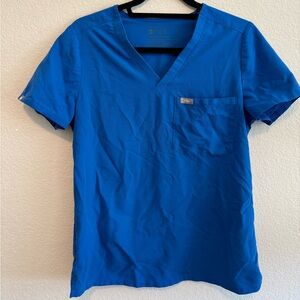 Figs Cobalt V-Neck Scrub Top